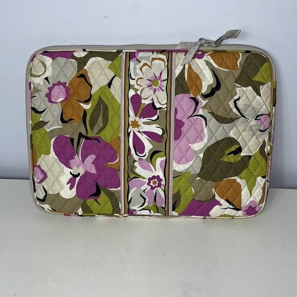 Vera Bradley Floral Laptop Case - Purple, Green, Brown - Picture 2 of 9
